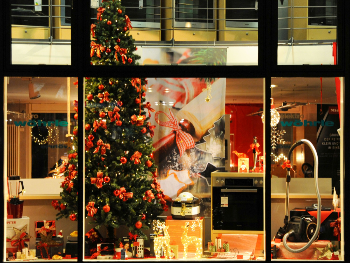 Schaufenster zu Weihnachtszeit